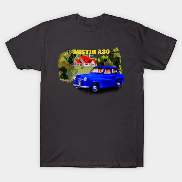 Vintage Classic car Austin A30 Seven T-Shirt by MotorManiac